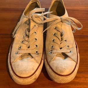 Women’s white ankle converse- size 8